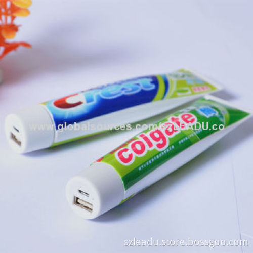 Toothpaste-shaped Power Bank, 2,200-3,000mAh for option